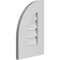 Ekena Millwork Quarter Round Top Left Surface Mount PVC Gable Vent w/ 3-1/2"W x 1"P Standard Frame, 12"W x 18"H GVPQL12X1801SF - alternate 3